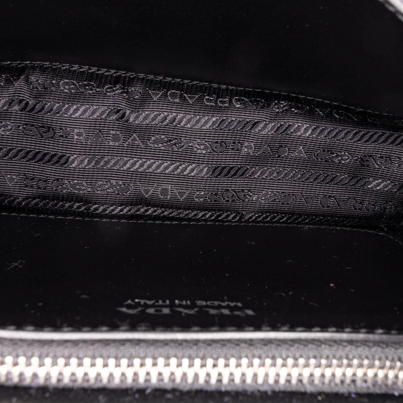 Prada Black Studded Saffiano Racing Logo Crossbody Bag Pink