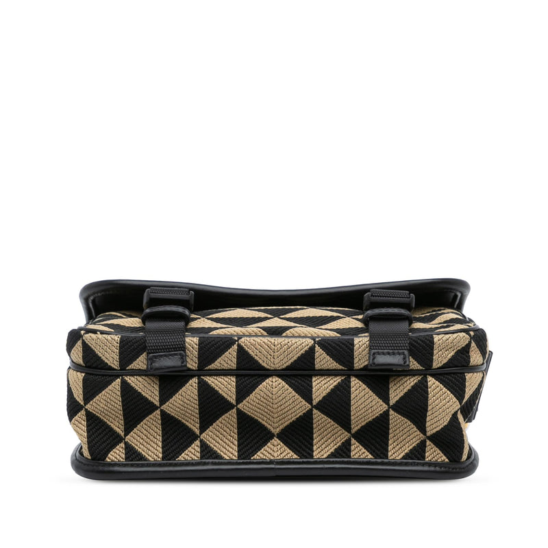 Prada Symbole Double Buckle Messenger Bag (SHG-ENZ0DA)