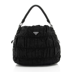 Prada Tessuto Gaufre Braided Hobo (SHF-ZpaUGR)