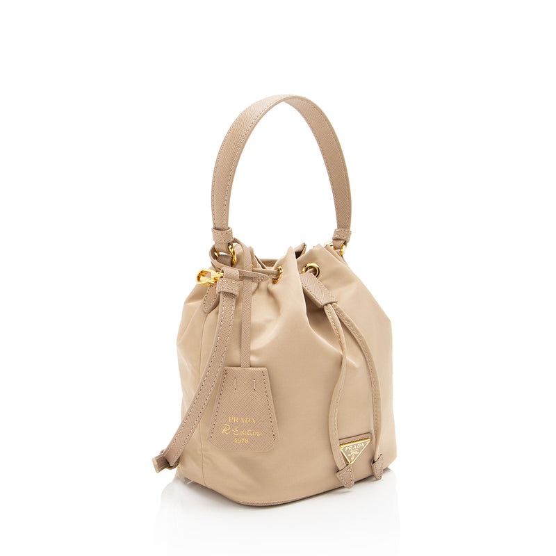 Prada Tessuto Re-Edition 1978 Mini Bucket Bag (SHF-G3moBc)