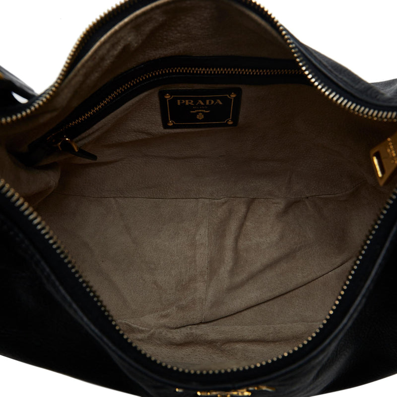 Prada Vitello Daino Easy Sound Lock Shoulder Bag (SHG-ZwaqYZ) – LuxeDH