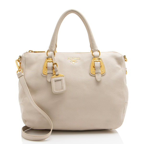 Prada Vitello Daino Soft Satchel (SHF-3EXWFp)