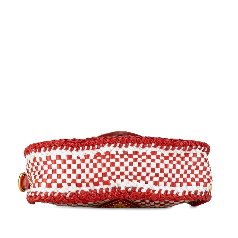 Prada Woven Madras Crossbody (SHG-DlArNT)