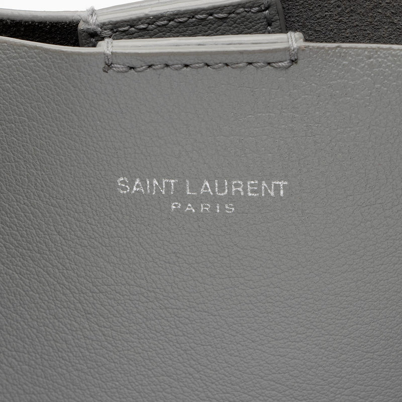 Saint Laurent Vintage Calfskin East West Shopping Tote Gray