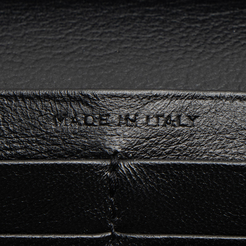 Saint Laurent Calfskin Lipstick Monogram Wallet on Chain (SHF-7LJnWn)