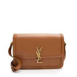 Saint Laurent Solferino Medium Suede Crossbody Bag in Brown