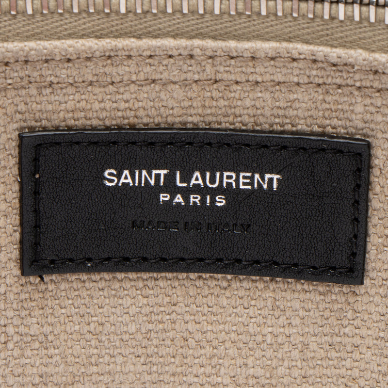 Saint Laurent Canvas Calfskin Rive Gauche Large Tote (SHF-nmf01u)