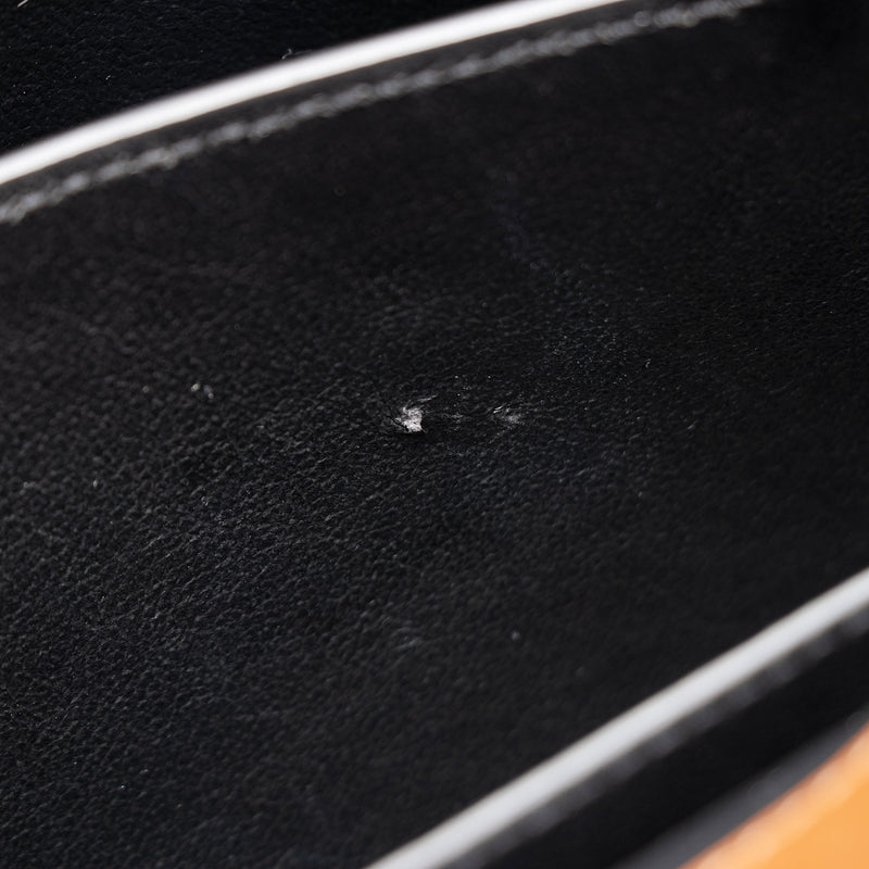 Saint Laurent Croc Embossed Leather Monogram Cassandra Mini Top Handle (SHF-X87CZK)