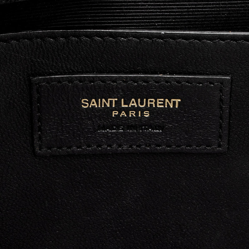Saint Laurent Grain de Poudre Monogram Kate Chain Medium Shoulder Bag –  LuxeDH