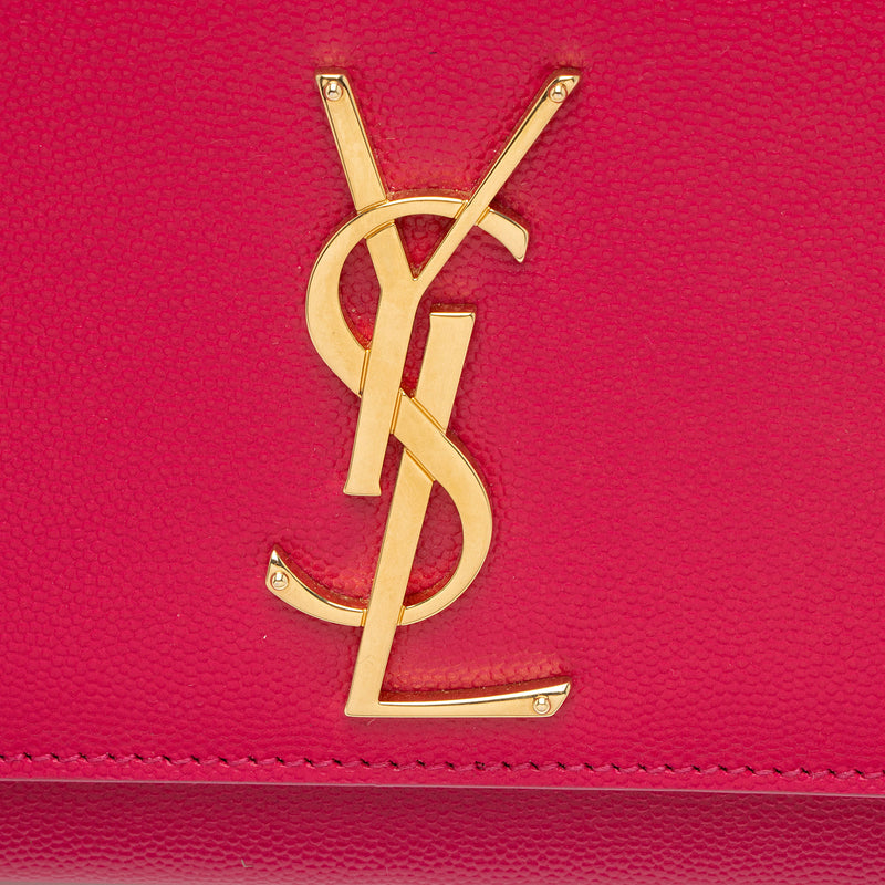 Saint Laurent Grain de Poudre Monogram Kate Clutch (SHF-8lVtTP)