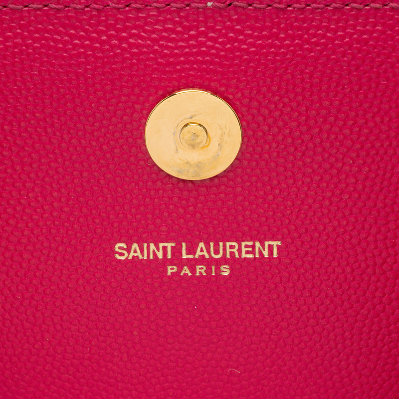 Saint Laurent Grain de Poudre Monogram Kate Clutch (SHF-8lVtTP)