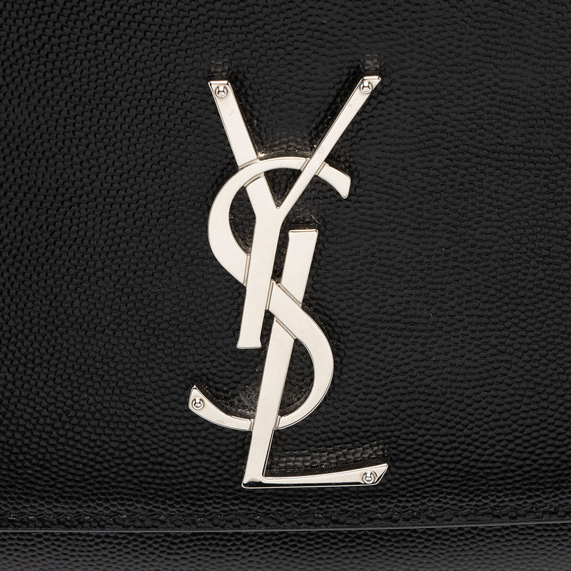 Saint Laurent Grain de Poudre Monogram Kate Medium Shoulder Bag (SHF-uDKGS6)