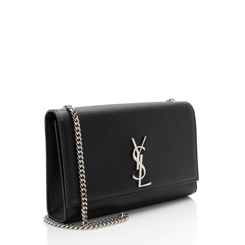 Saint Laurent Grain de Poudre Monogram Kate Medium Shoulder Bag (SHF-uDKGS6)