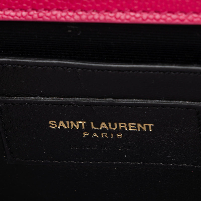 Saint Laurent black Kate small grained leather cross body bag