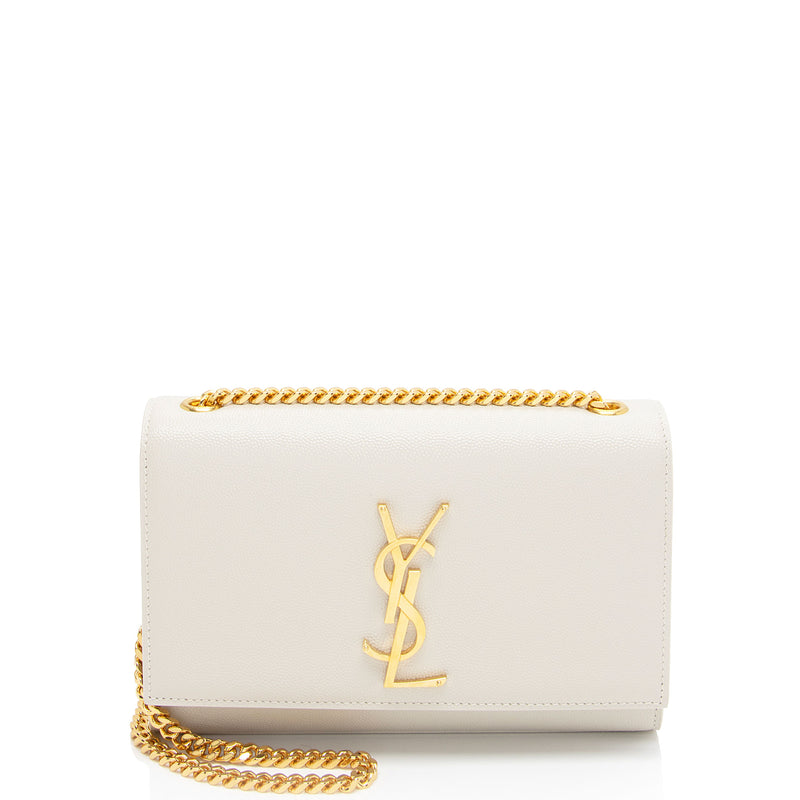 Saint Laurent Grain de Poudre Monogram Kate Small Shoulder Bag (SHF-qk60EH)