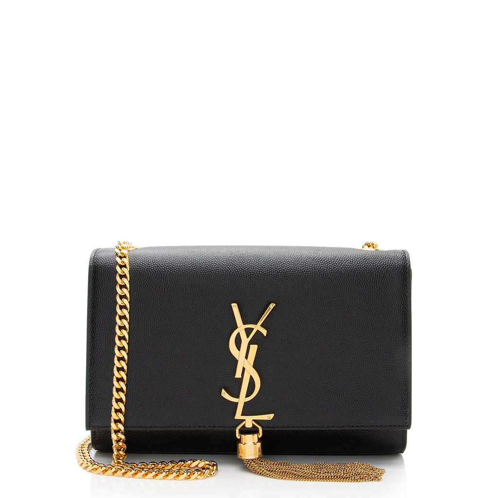 Black Kate small chain-tassel leather cross-body bag, Saint Laurent