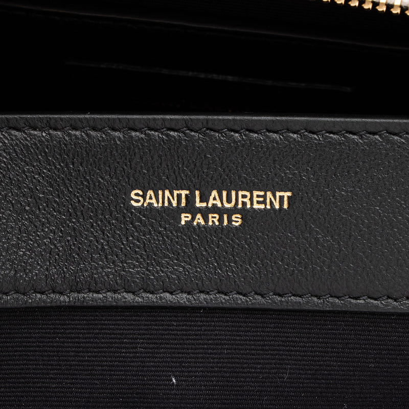 Saint Laurent Grain de Poudre Monogram Uptown Medium Tote SHF