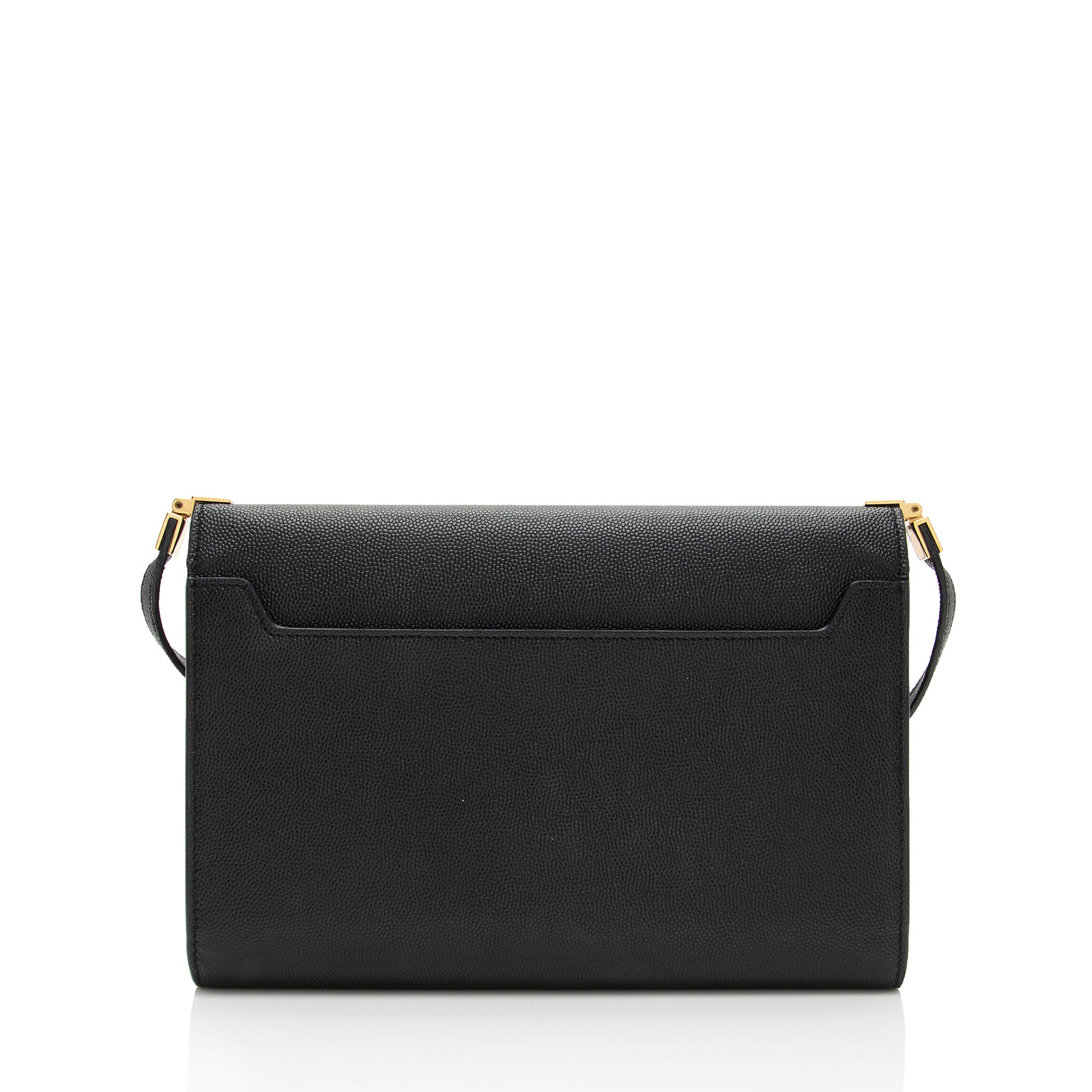 Saint Laurent Grain de Poudre Monogram Uptown Mini Crossbody (SHF-h1PziQ)