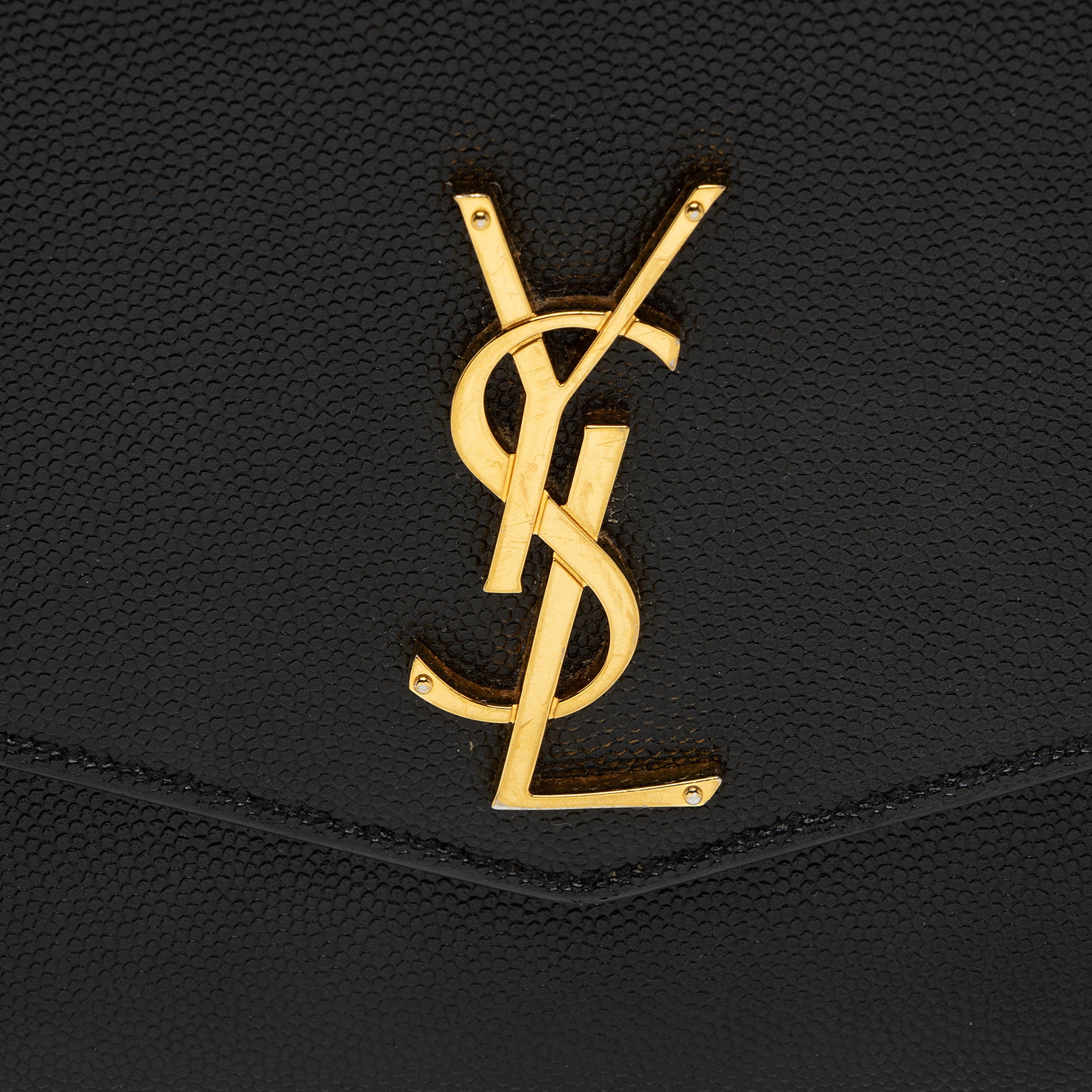 Saint Laurent Grain de Poudre Monogram Uptown Mini Crossbody (SHF-h1PziQ)