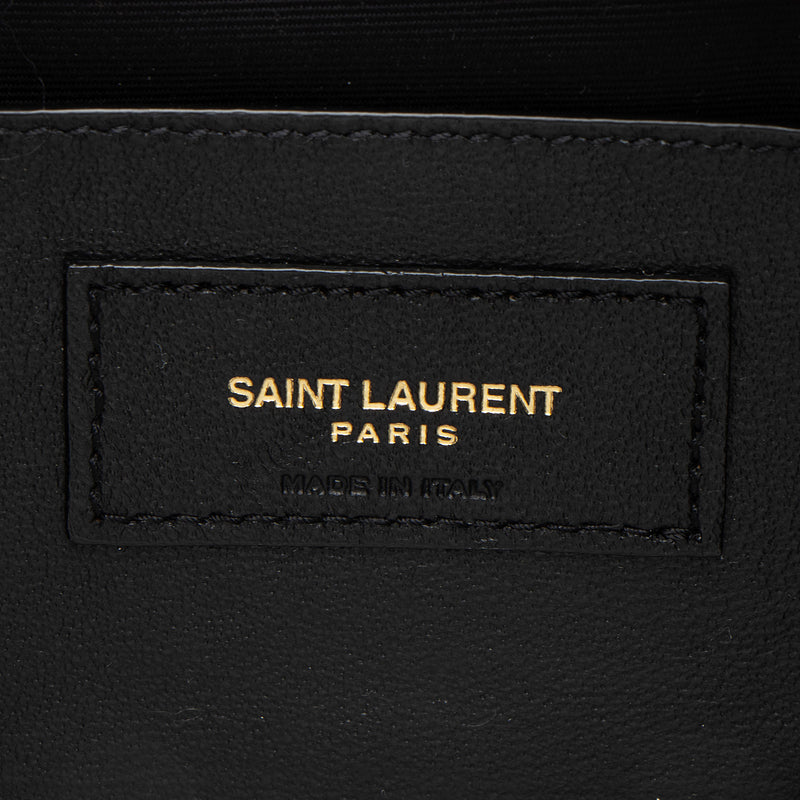 Saint Laurent Lambskin Matelasse Carre Monogram Cassandre Camera Bag (SHF-RGUZXr)