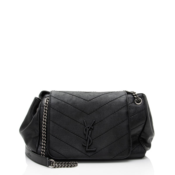 Saint Laurent Lambskin Monogram Nolita Small Flap Bag (SHF-f0gUjx)