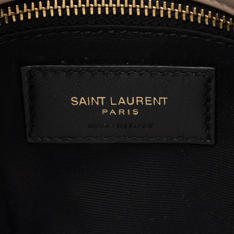 Saint Laurent Denim Monogram Puffer LouLou Small Clutch (SHF-23055) – LuxeDH