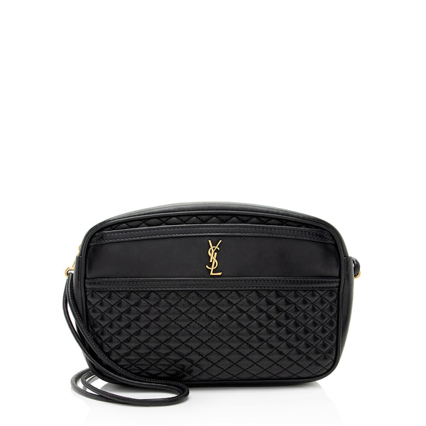 Saint Laurent Lambskin Monogram Victoire Camera Bag (SHF-0P9i8L)