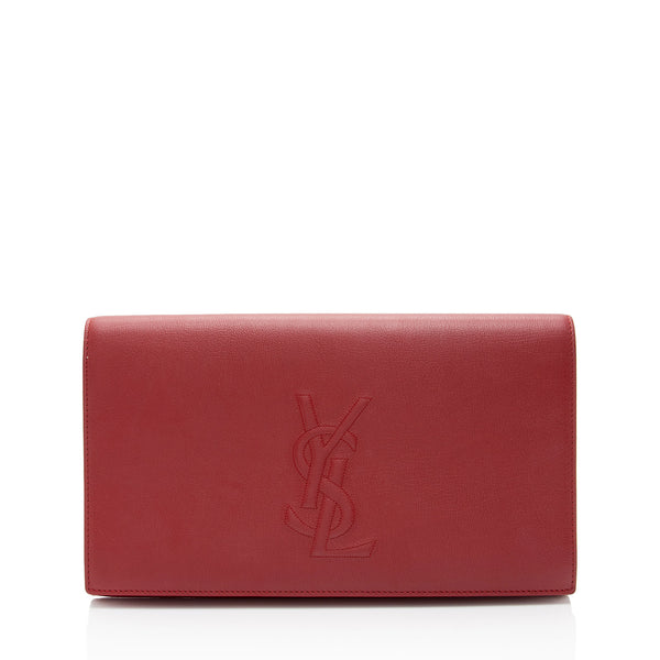 Saint Laurent Leather Belle de Jour Clutch (SHF-XhElZl)