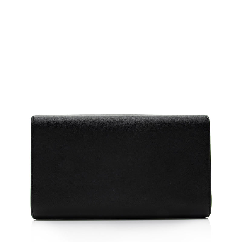 Saint Laurent Metallic Grain de Poudre Classic Kate Clutch (SHF