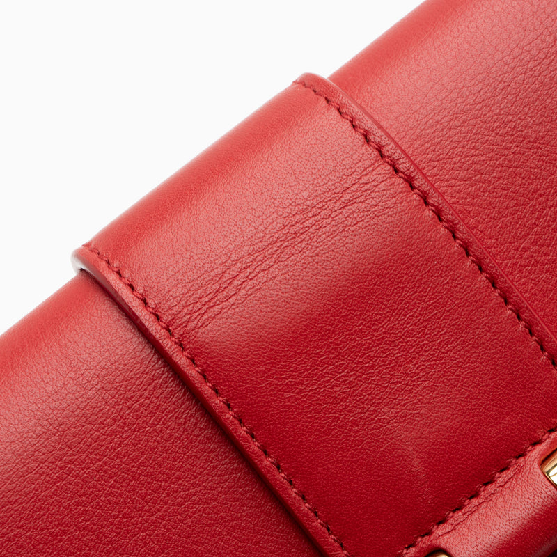 Saint Laurent Leather Classic Y Clutch (SHF-E6FRGS)