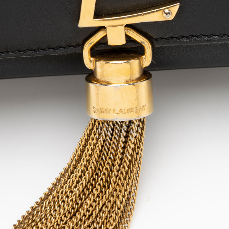 Saint Laurent Leather Monogram Kate Tassel Mini Shoulder Bag (SHF-2TLIWr)