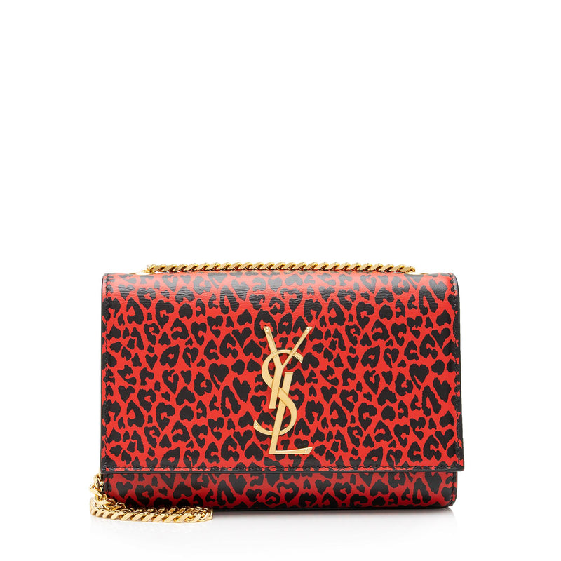 YSL Yves Saint Laurent Black Heart Bag Handbag/ chain purse- leather