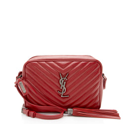 Saint Laurent Matelasse Calfskin Monogram Lou Camera Bag (SHF-G0FP4A)