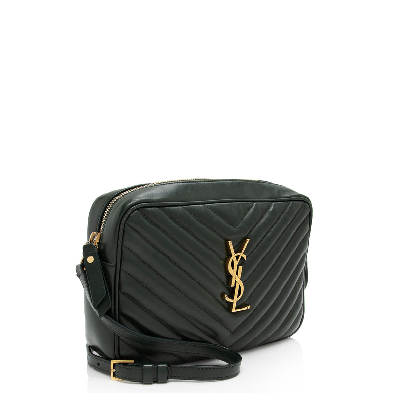 Saint Laurent Matelasse Calfskin Monogram Lou Camera Bag (SHF-xQamfO)