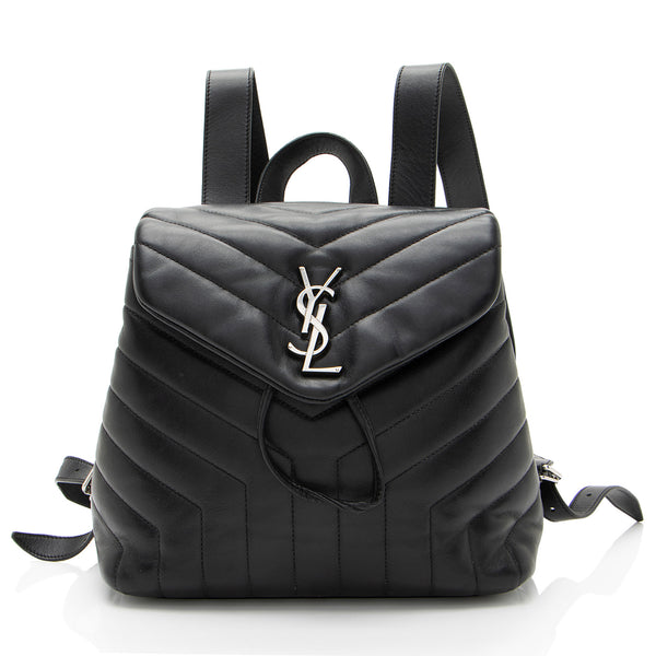 Saint Laurent Matelasse Calfskin Monogram LouLou Small Backpack (SHF-Qq19q6)