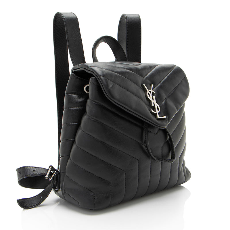 Saint Laurent Matelasse Calfskin Monogram LouLou Small Backpack (SHF-Qq19q6)