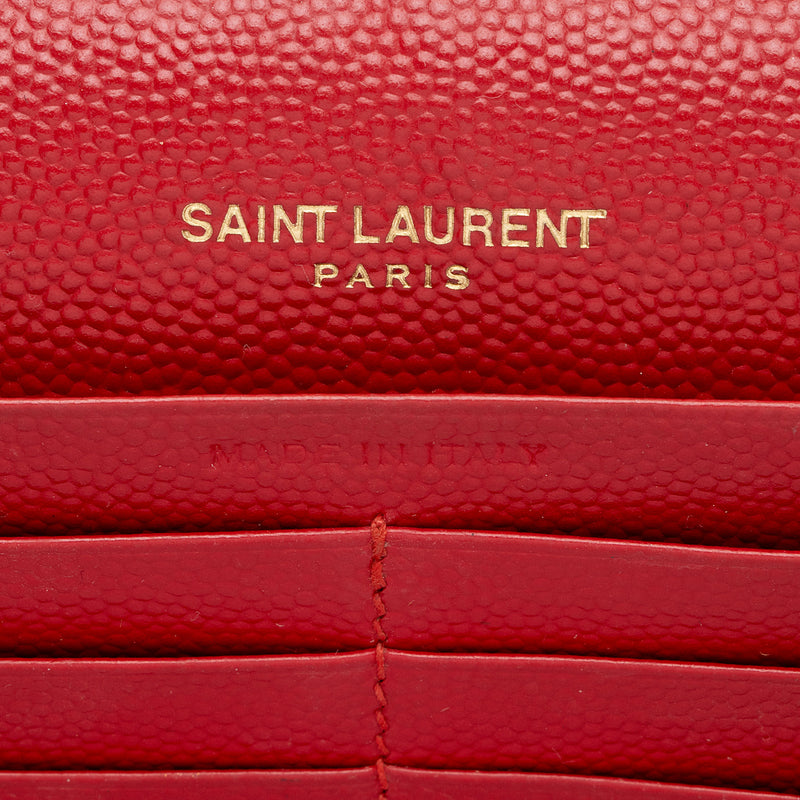 Saint Laurent Monogram Saint Laurent Matelassé Chain Wallet