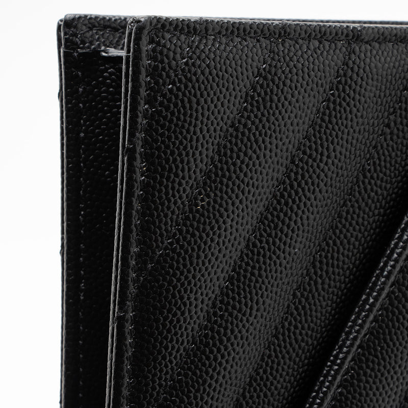 Saint Laurent Matelasse Grain de Poudre Monogram Envelope Chain Wallet (SHF-igJITM)