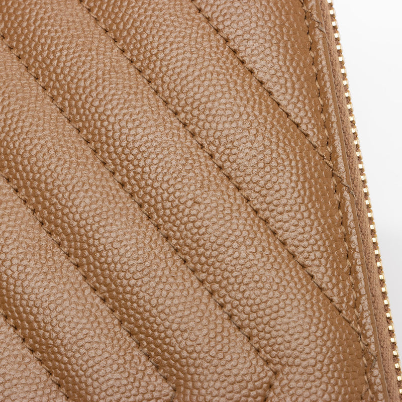 cassandre zip-around wallet in grain de poudre embossed leather