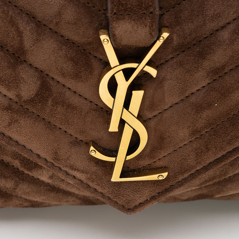 Saint Laurent Matelasse Suede Monogram College Medium Shoulder Bag (SHF-ttFAad)