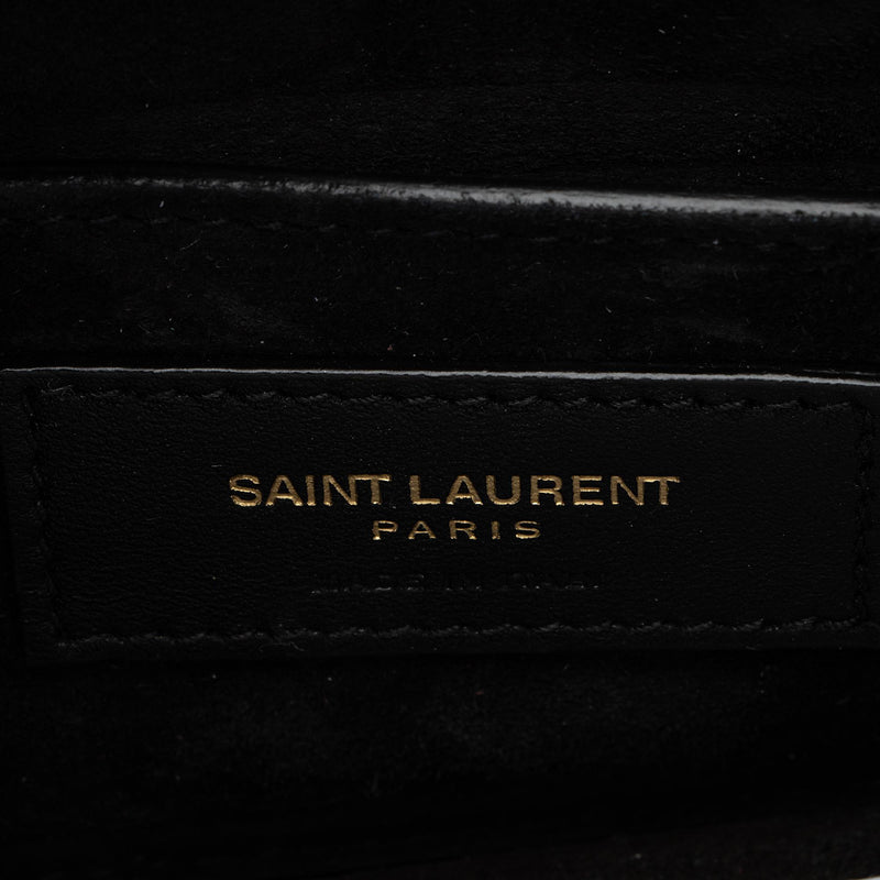 Saint Laurent Calfskin Mica Medium Hat Box Bag (SHF-19830) – LuxeDH