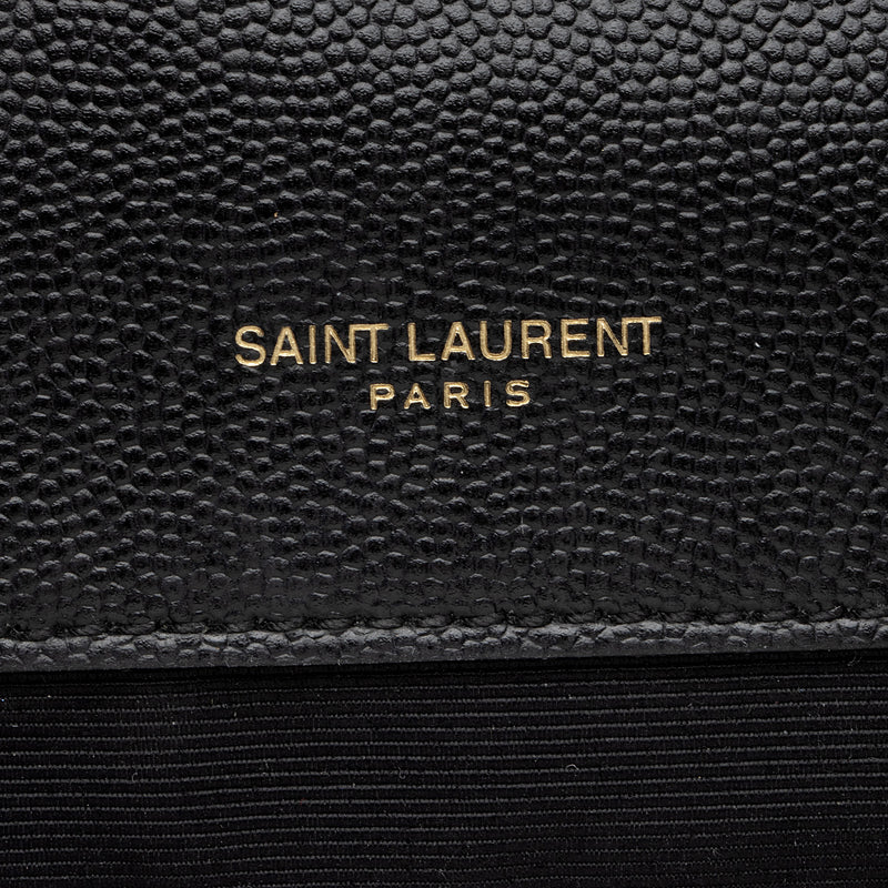 Saint Laurent Mixed Matelasse Grain de Poudre Monogram Large Envelope –  LuxeDH