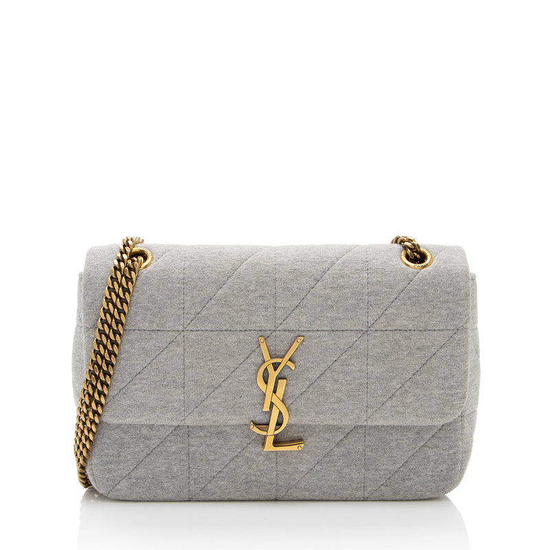 Saint Laurent Quilted Jersey Monogram Jamie Medium Shoulder Bag (SHF-YvRghY)