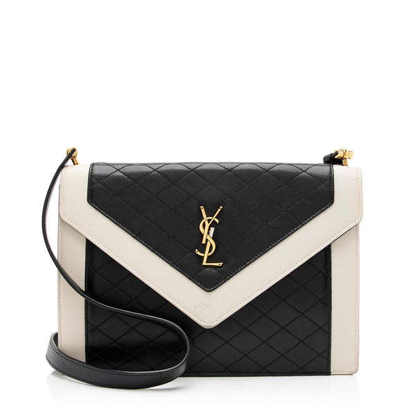 Saint Laurent YSL King Palm Suede Monogram Black Crossbody Bag