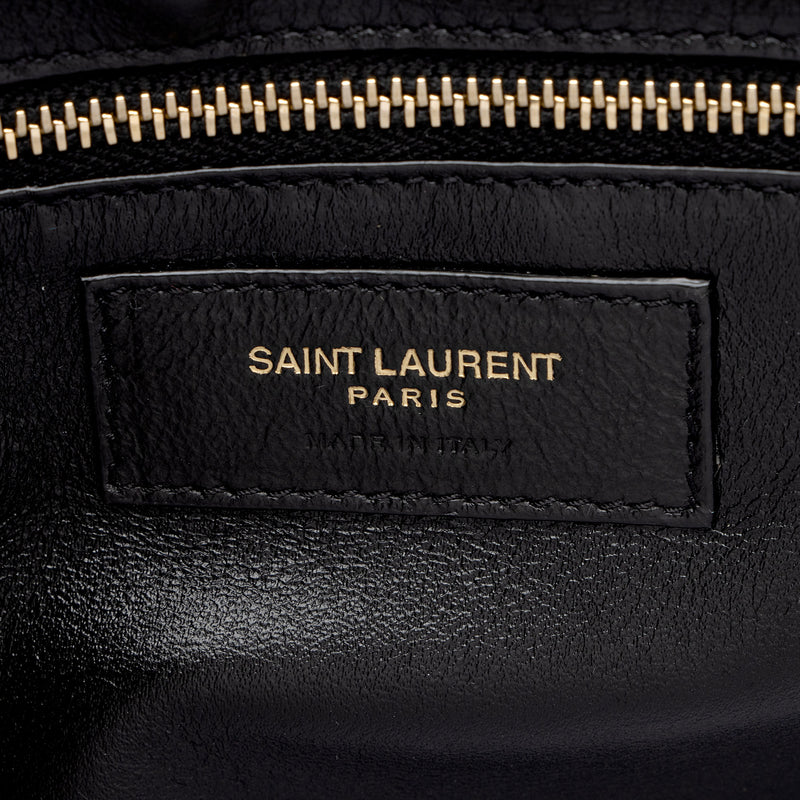 Saint Laurent Quilted Lambskin Monogram Gaby Shoulder Bag (SHF-8HOn3a)