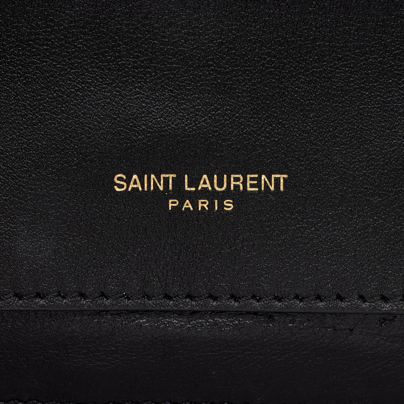 Saint Laurent Quilted Lambskin Monogram Gaby Shoulder Bag (SHF-8HOn3a)