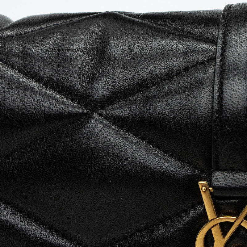 Saint Laurent Quilted Lambskin Monogram Le 57 Hobo (SHF-46zvkL)