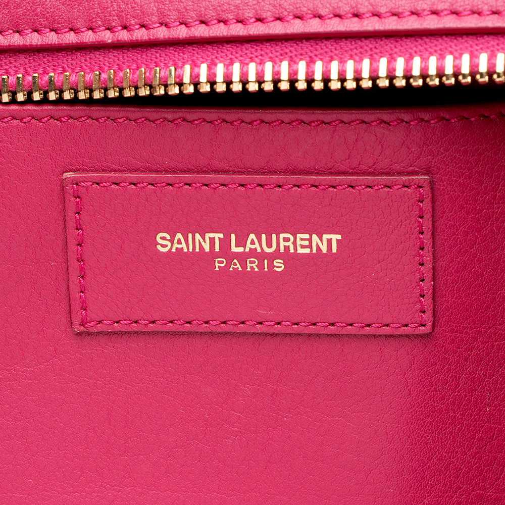 Saint Laurent Calfskin Cabas Chyc Small Tote (SHF-17577)