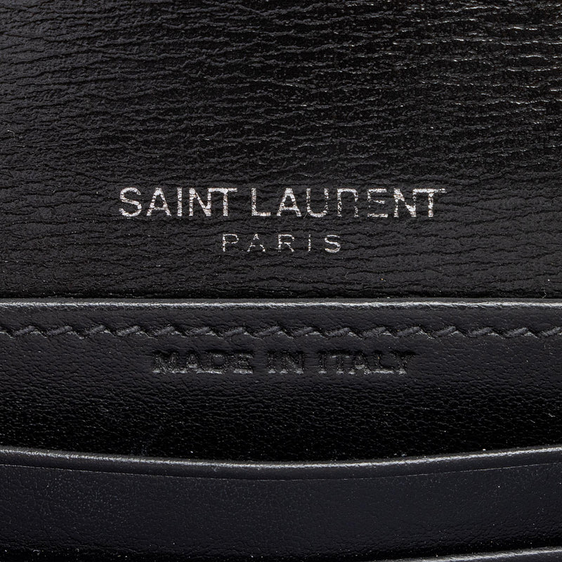 Saint Laurent Smooth Calfskin Monogram Sunset Mini Wallet on Chain