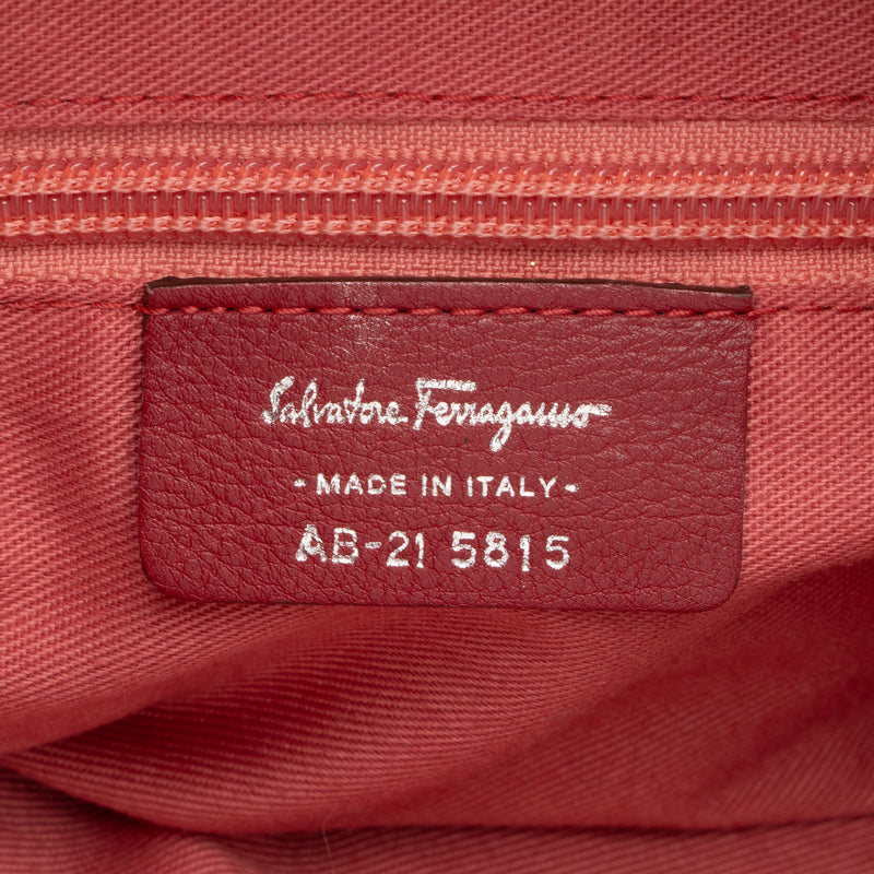 Salvatore Ferragamo Leather Gancini Marisa Satchel (SHF-k71Fsw)